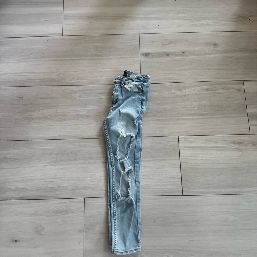 Windsor Blue Skinny Jeans Distressed Style